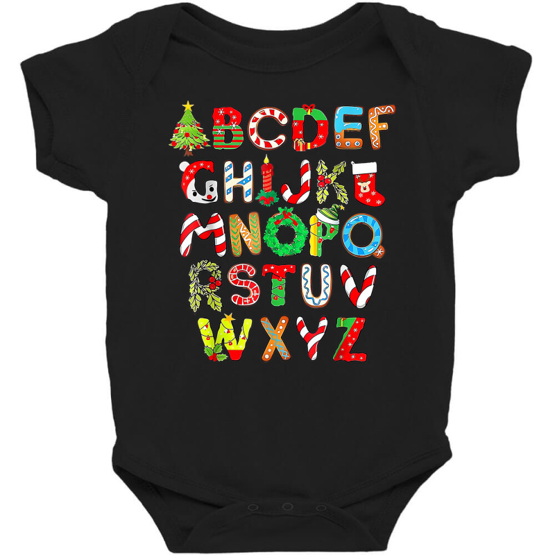 Christmas Alphabet Abc Kindergarten Teachers Funny Baby Bodysuit by voutsro | Artistshot