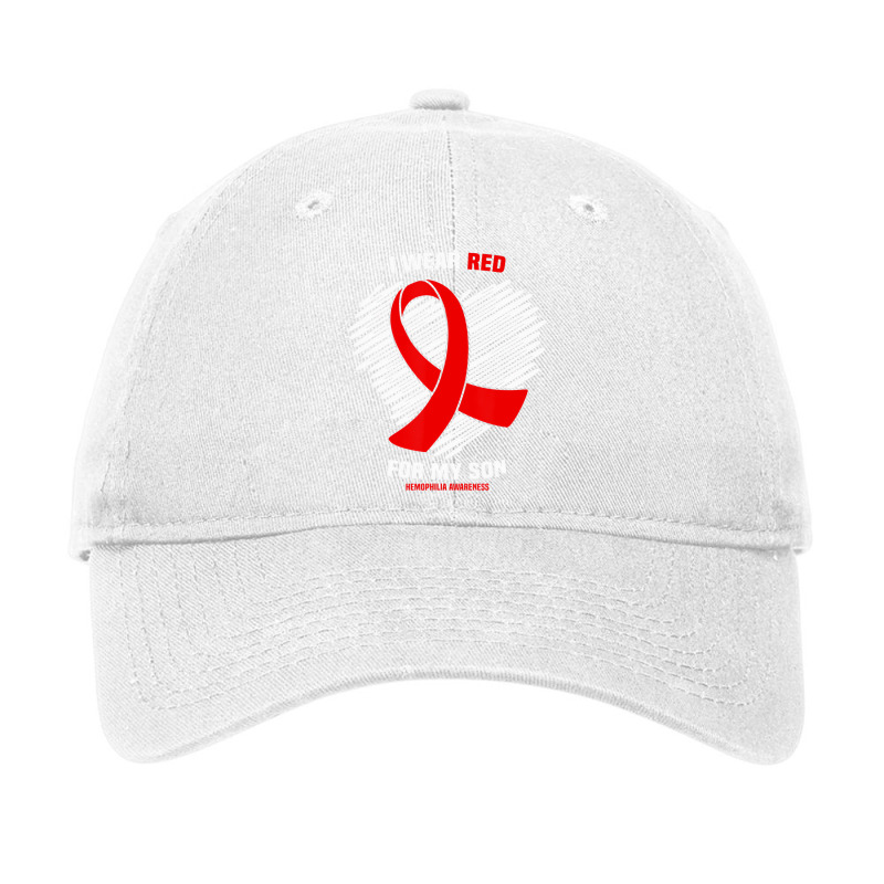 I Wear Red For My Son Hemophilia Awareness T Shirt Adjustable Cap by galloywa | Artistshot