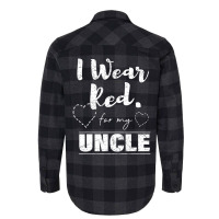 I Wear Red For My Uncle Tee, Heart Disease Awarene Flannel Shirt | Artistshot