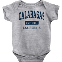 Calabasas California Ca Vintage Athletic Sports De Baby Bodysuit | Artistshot