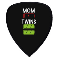 Mom Low Battery Twins Full Batteries Funny Gift For Twin Mama Shield S Patch | Artistshot