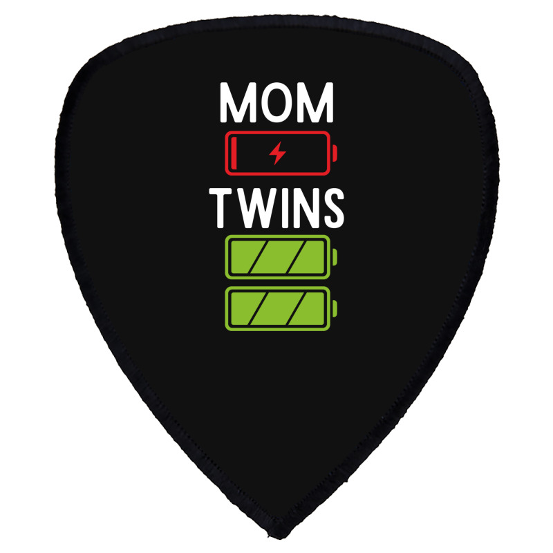 Mom Low Battery Twins Full Batteries Funny Gift For Twin Mama Shield S Patch | Artistshot