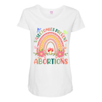 Flower Vasectomies Prevent Abortion Rainbow T Shir Maternity Scoop Neck T-shirt | Artistshot