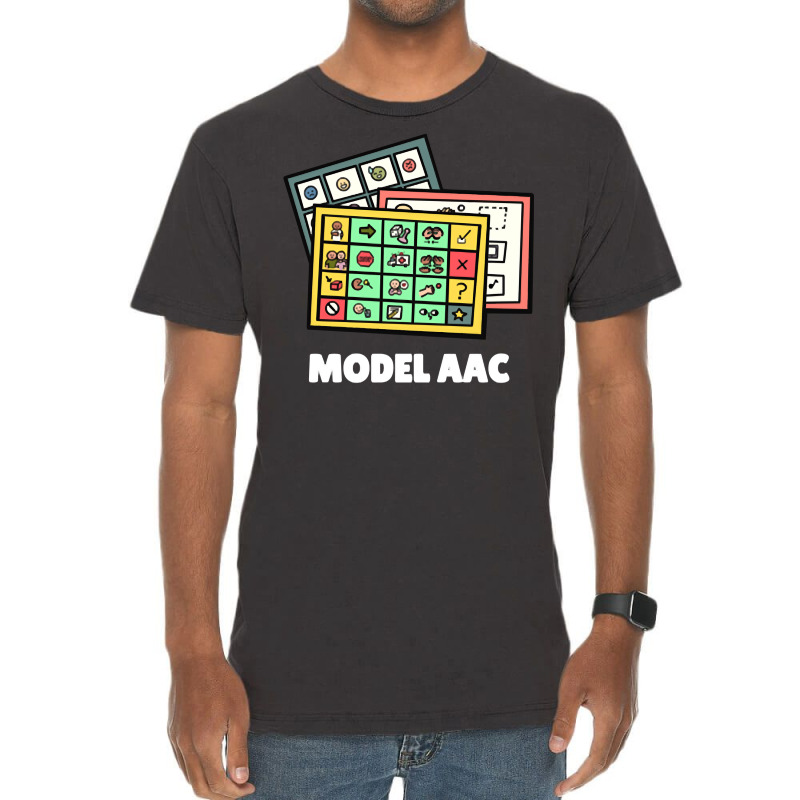 Model Aac Core Board Speech Pathologist Speech Pat Vintage T-shirt | Artistshot