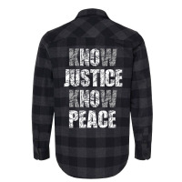 Know Justice No Peace Shirt Black Pride History Pr Flannel Shirt | Artistshot