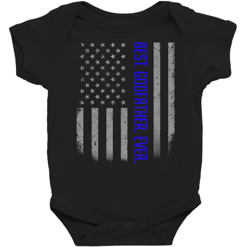 Mens Best Godfather Ever American Flag Shirt Gift Baby Bodysuit by mheny | Artistshot