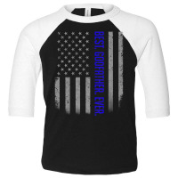 Mens Best Godfather Ever American Flag Shirt Gift Toddler 3/4 Sleeve Tee | Artistshot