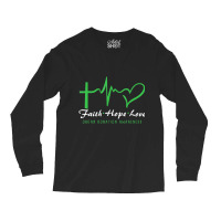 Faith Hope Love Organ Donation Awareness Green Rib Long Sleeve Shirts | Artistshot