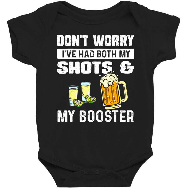 Don't Worry I've Had Both My Shots And Booster Fun Baby Bodysuit by wafaha | Artistshot