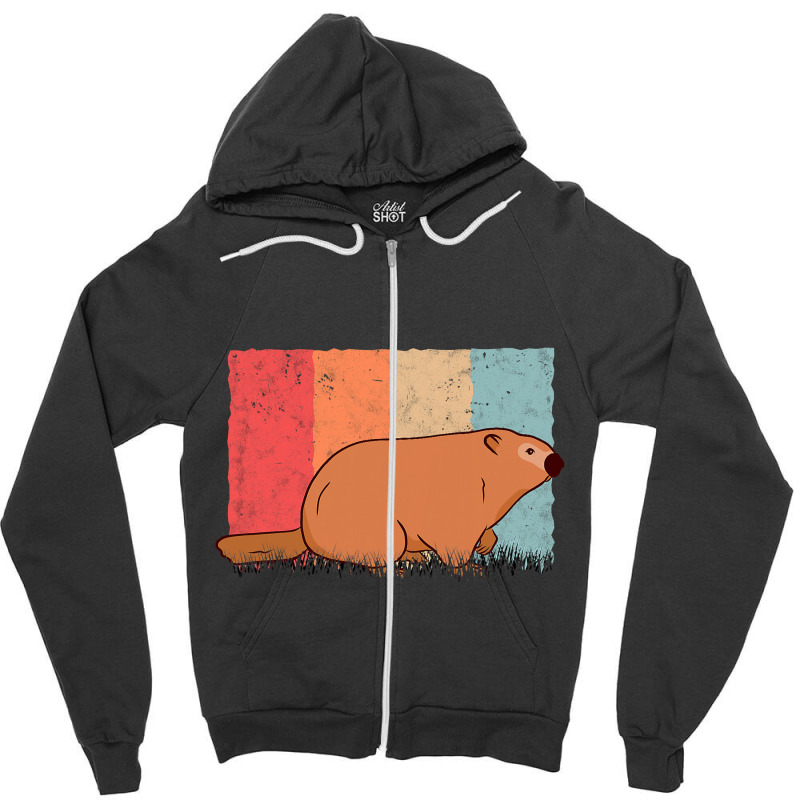 Marmot Retro Groundhog Vintage 32 Zipper Hoodie | Artistshot