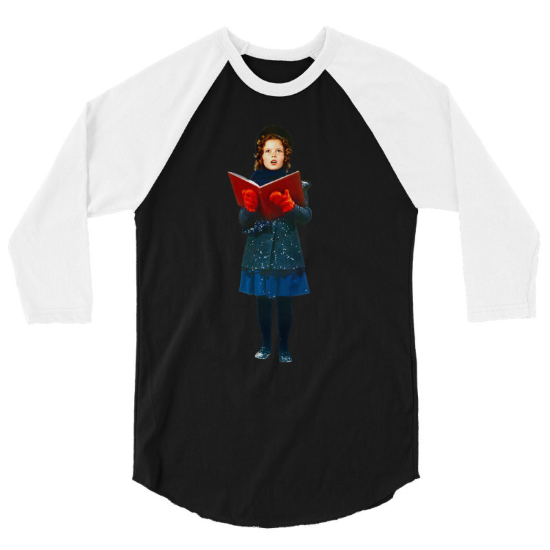 Shirley Temple Christmas Caroling 3/4 Sleeve Shirt by tiancifarshdg | Artistshot