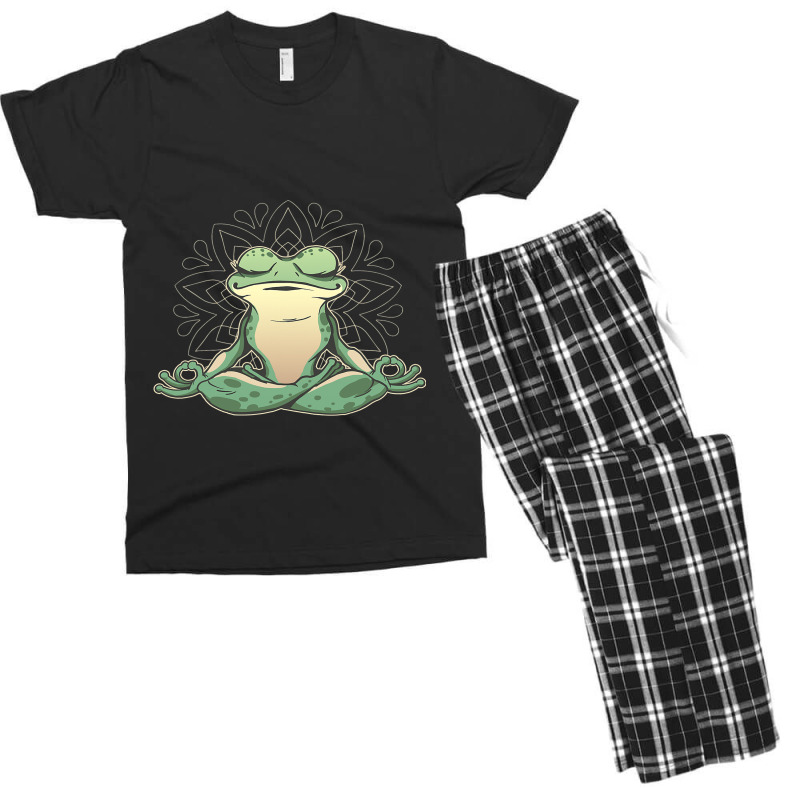 Meditating Yoga Frog Men's T-shirt Pajama Set by PattonPlacex | Artistshot