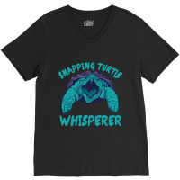 Snapping Turtle Whisperer Snapping Turtle Sea Anim V-neck Tee | Artistshot