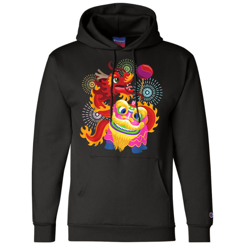 Happy Chinese New Year 2023 Lion Dragon Dance Luna Champion Hoodie by ewubea | Artistshot