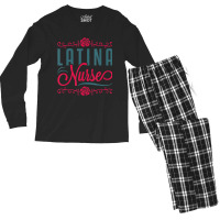 Latina Nurse Rn Lpn Practitioner Women Latinx Hisp Men's Long Sleeve Pajama Set | Artistshot