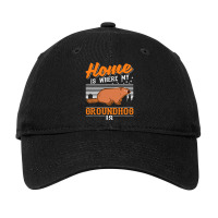 Home Is Where My Groundhog Is Marmot 2 Adjustable Cap | Artistshot