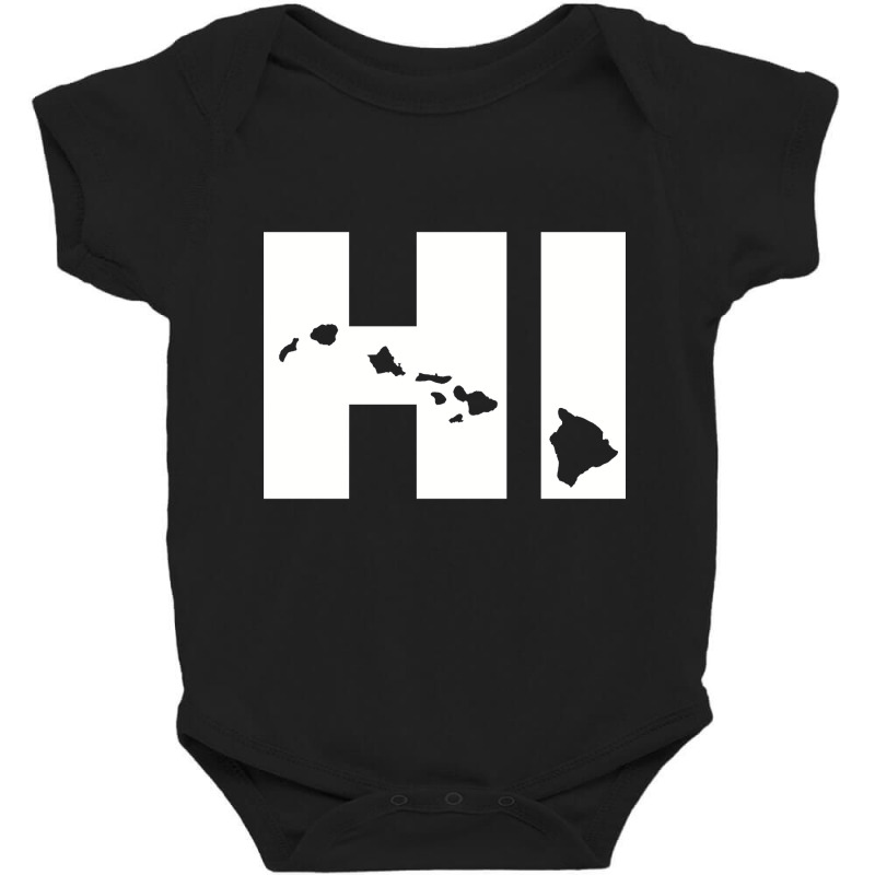 Hi Hawaii Map Pullover Hoodie Baby Bodysuit | Artistshot