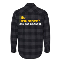 Womens Life Insurance Ask Me About It Novelty V Ne Flannel Shirt | Artistshot