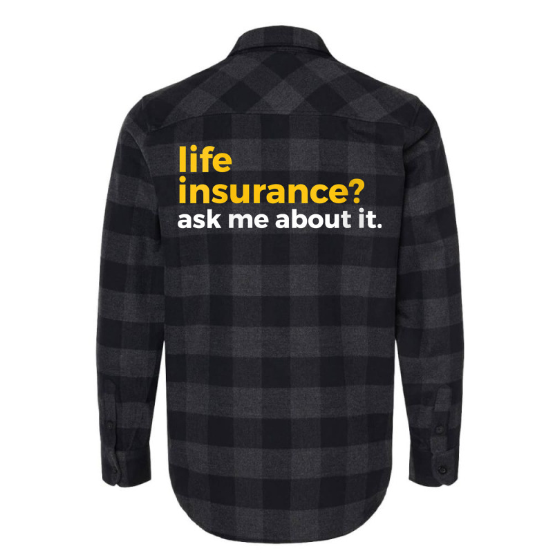 Womens Life Insurance Ask Me About It Novelty V Ne Flannel Shirt by dong | Artistshot