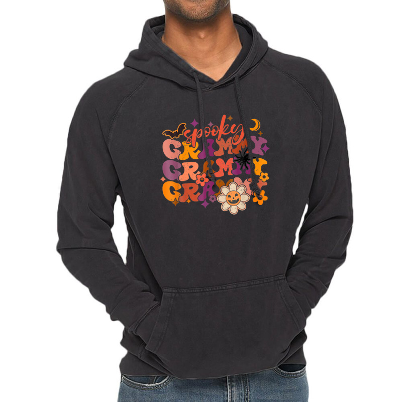 Wavy Groovy Spooky Grammy Faboolous Grammy Hallowe Vintage Hoodie | Artistshot