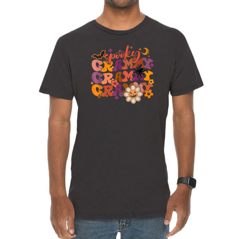 Wavy Groovy Spooky Grammy Faboolous Grammy Hallowe Vintage T-shirt | Artistshot