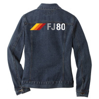 Fj80 Overland Suv 3 Stripes Vintage Racing 80 Seri Ladies Denim Jacket | Artistshot