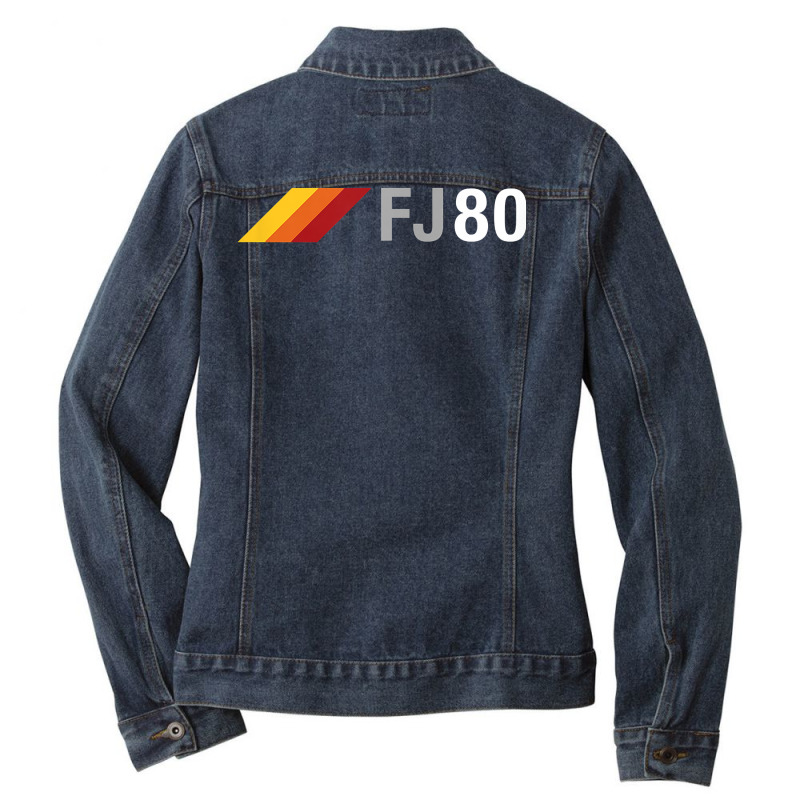 Fj80 Overland Suv 3 Stripes Vintage Racing 80 Seri Ladies Denim Jacket by yucalsye | Artistshot