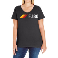 Fj80 Overland Suv 3 Stripes Vintage Racing 80 Seri Ladies Curvy T-shirt | Artistshot