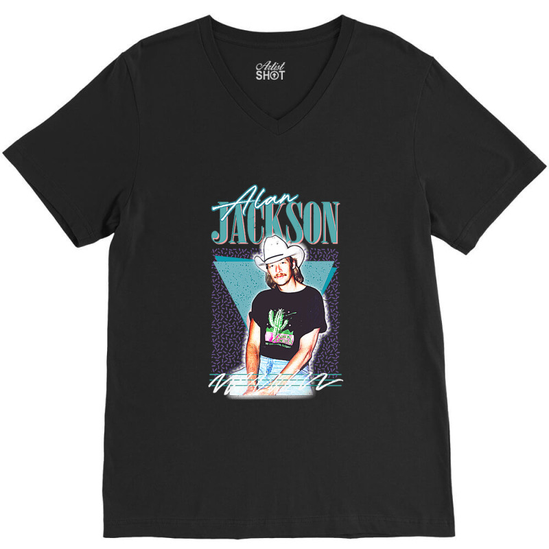 Alan Jackson  Conception De Ventilateur De Style D V-neck Tee | Artistshot