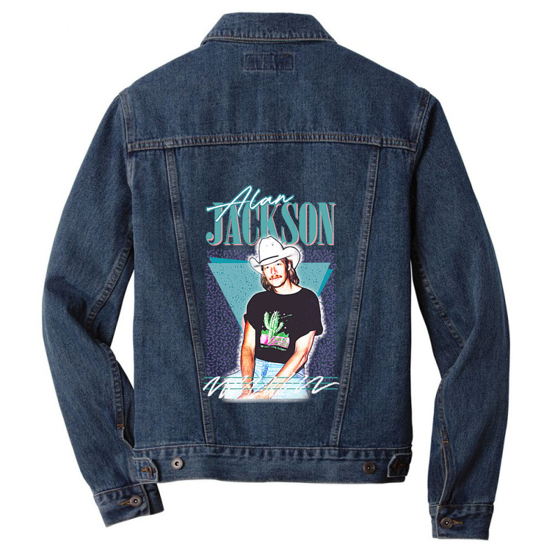 Alan Jackson  Conception De Ventilateur De Style D Men Denim Jacket | Artistshot