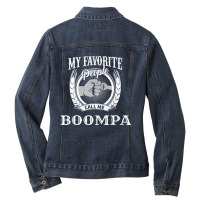 Mens My Favorite People Call Me Boompa Fist Bump S Ladies Denim Jacket | Artistshot