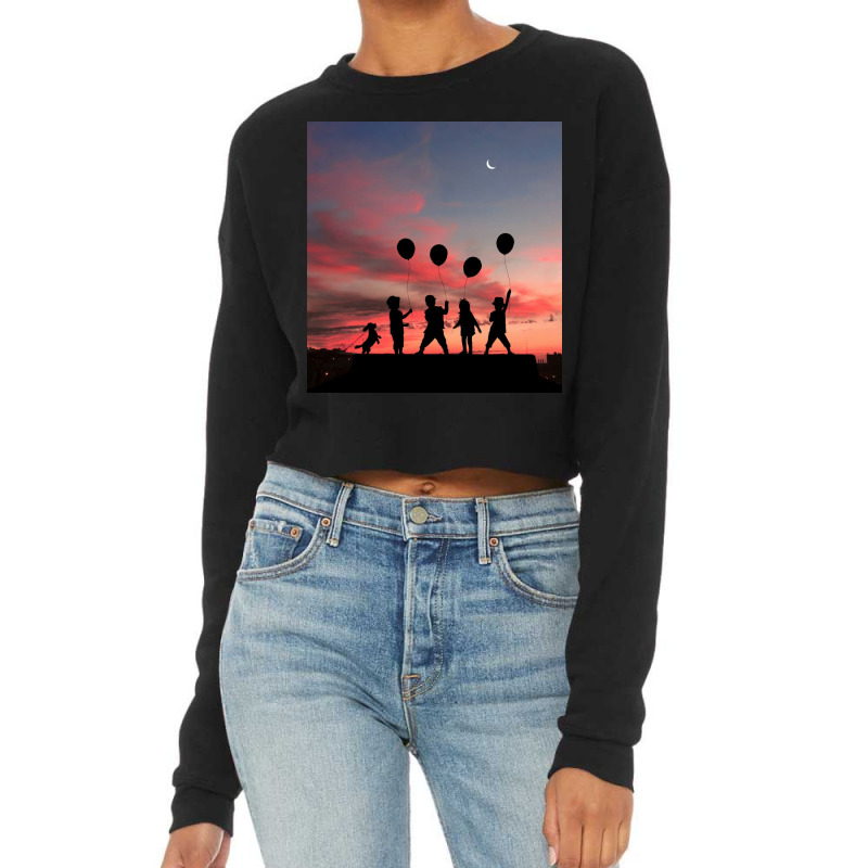 Kids And Balloons Cropped Sweater | Artistshot