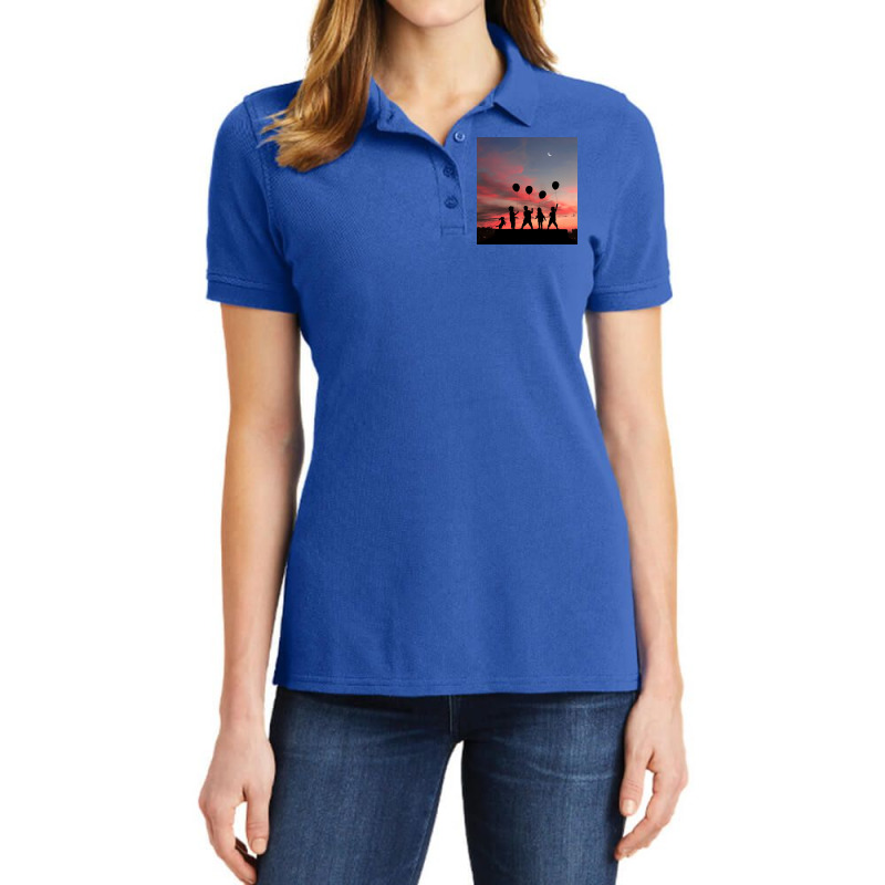 Kids And Balloons Ladies Polo Shirt | Artistshot