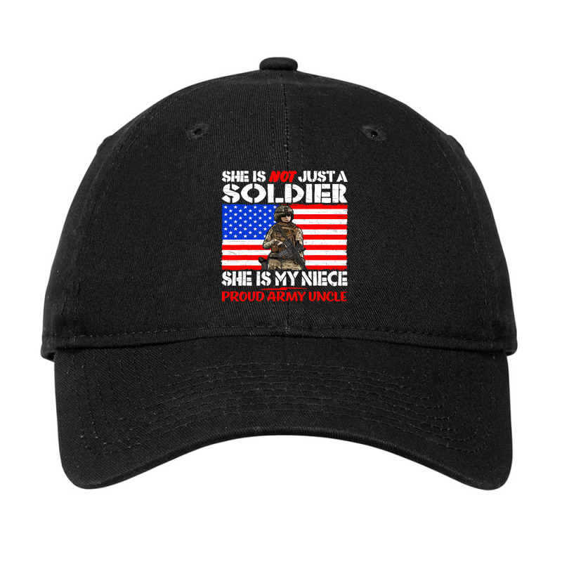 Mens My Niece Is A Soldier Proud Army Uncle Milita Adjustable Cap | Artistshot