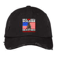 Mens My Niece Is A Soldier Proud Army Uncle Milita Vintage Cap | Artistshot