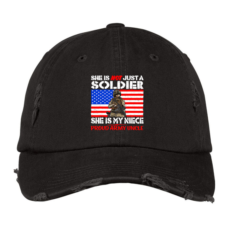 Mens My Niece Is A Soldier Proud Army Uncle Milita Vintage Cap | Artistshot