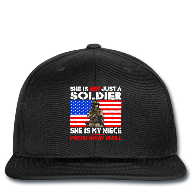 Mens My Niece Is A Soldier Proud Army Uncle Milita Printed Hat | Artistshot