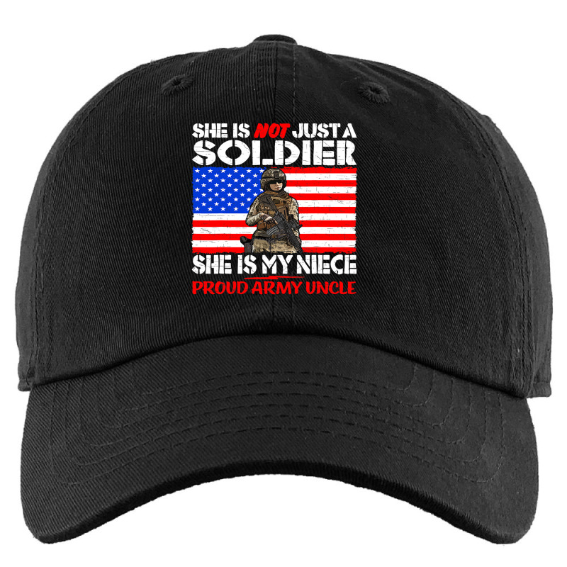 Mens My Niece Is A Soldier Proud Army Uncle Milita Kids Cap | Artistshot