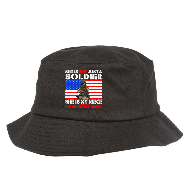 Mens My Niece Is A Soldier Proud Army Uncle Milita Bucket Hat | Artistshot