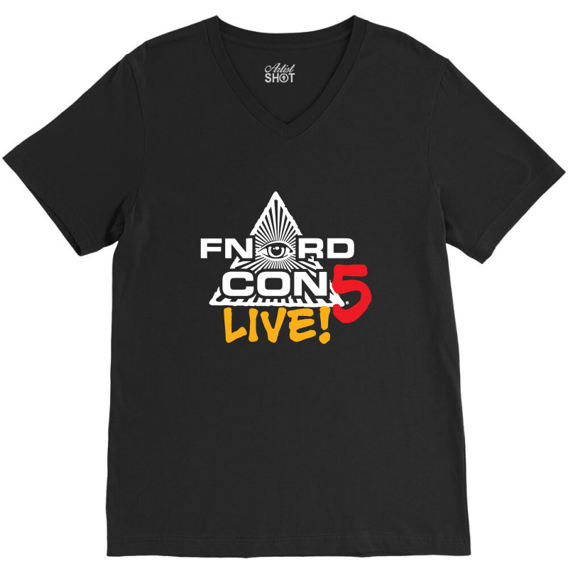 Fnordcon 5 Live! (white Letters) V-Neck Tee by larevanisa | Artistshot