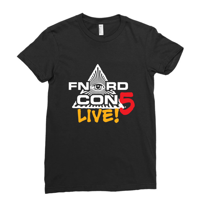 Fnordcon 5 Live! (white Letters) Ladies Fitted T-Shirt by larevanisa | Artistshot