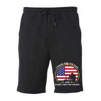 Stand For The Flag Kneel For The Cross Usa Army Ve Fleece Short | Artistshot