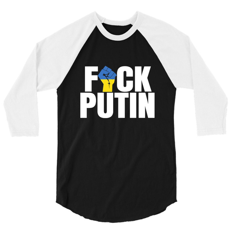 Fuck Putin Flag 3/4 Sleeve Shirt by larevanisa | Artistshot