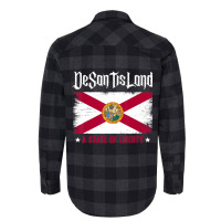 Desantisland State Of Liberty Florida Map Fl Flag Flannel Shirt | Artistshot