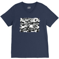 Black And White Camouflage V-neck Tee | Artistshot