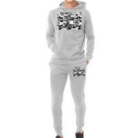 Black And White Camouflage Hoodie & Jogger Set | Artistshot