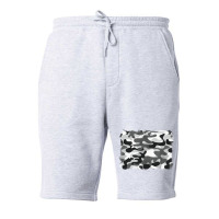 Black And White Camouflage Fleece Short | Artistshot