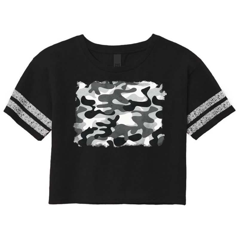 Black And White Camouflage Scorecard Crop Tee by BarkalooDesign | Artistshot