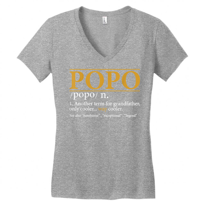 Mens Funny Popo Definition Fathers Day Gift Grandp Women's V-Neck T-Shirt by fieyzacik | Artistshot