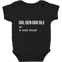 Goldendoodle Definition A Sock Thief Doodle Lover Baby Bodysuit | Artistshot